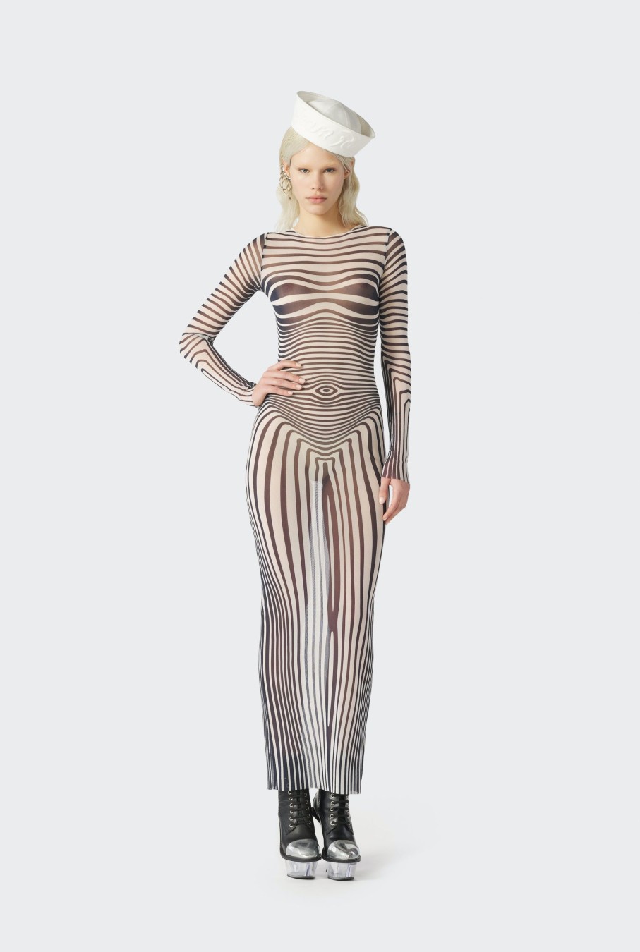 Dress Like Jean Paul Jean Paul Gaultier | The Navy Blue Body Morphing Dress