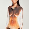 Jpg X Y/Project Jean Paul Gaultier | The White & Orange Body Morph Shirt