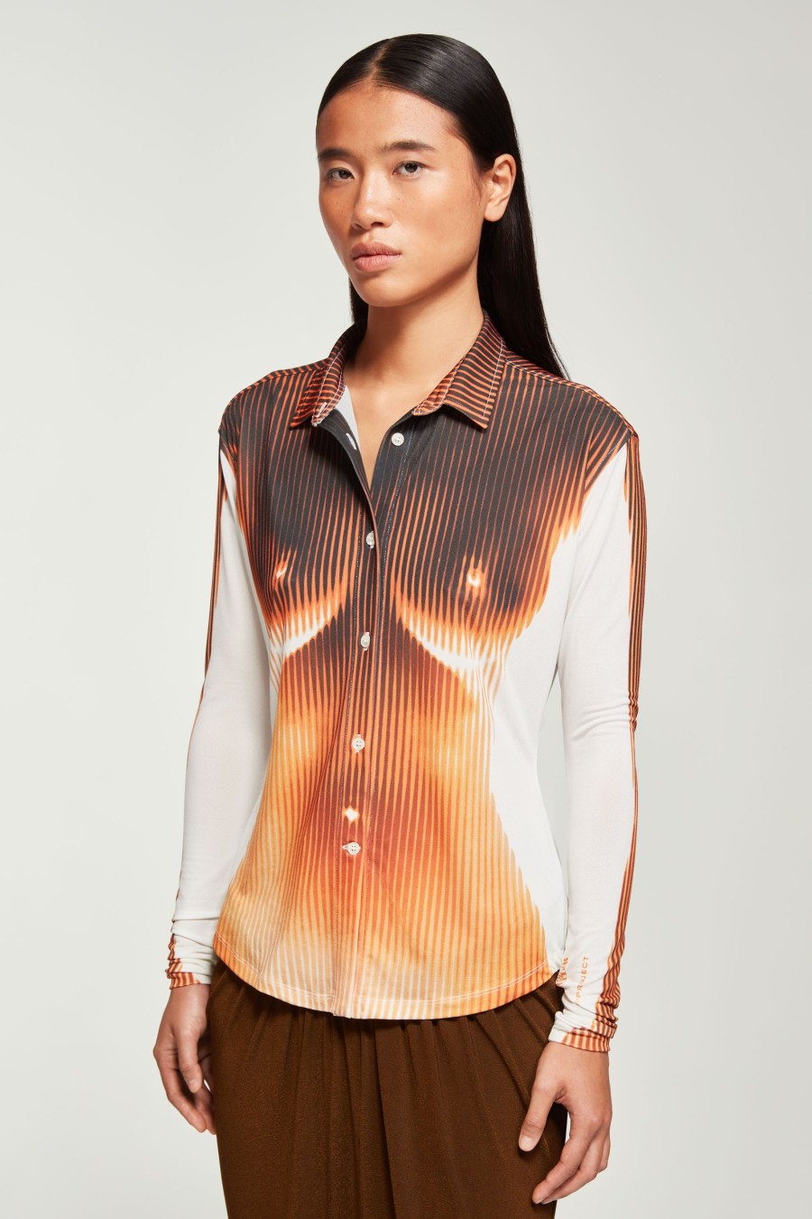 Jpg X Y/Project Jean Paul Gaultier | The White & Orange Body Morph Shirt