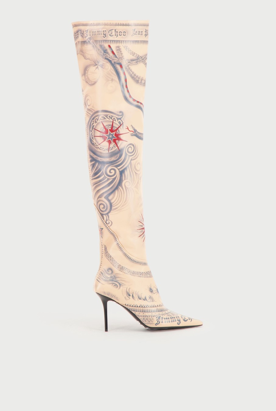 Jpg X Jimmy Choo Jean Paul Gaultier | Jean Paul Gaultier / Jimmy Choo Nude Over The Knee Boot 90