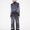 Denim Jean Paul Gaultier | The Black Trompe L'Oeil Denim Jeans For Him