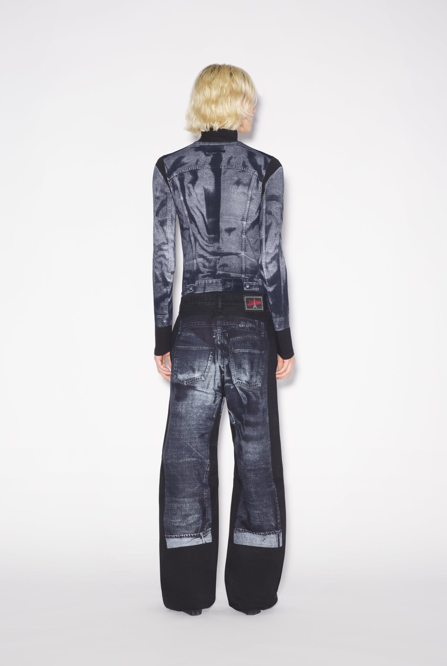 Denim Jean Paul Gaultier | The Black Trompe L'Oeil Denim Jeans For Him