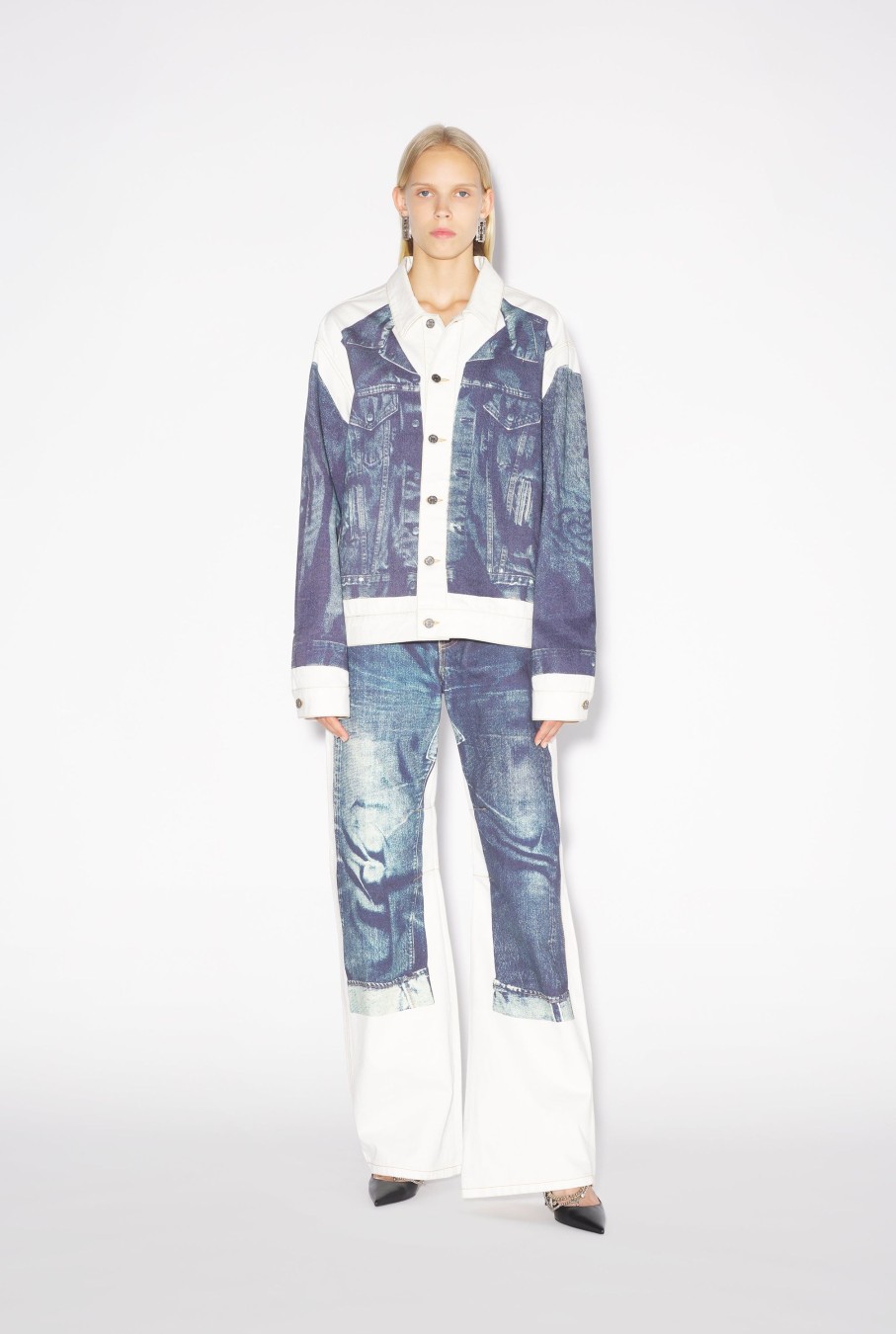 Denim Jean Paul Gaultier | The White Trompe L'Oeil Denim Jacket