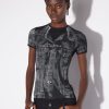 Denim Jean Paul Gaultier | The Black Denim Trompe L'Oeil T-Shirt