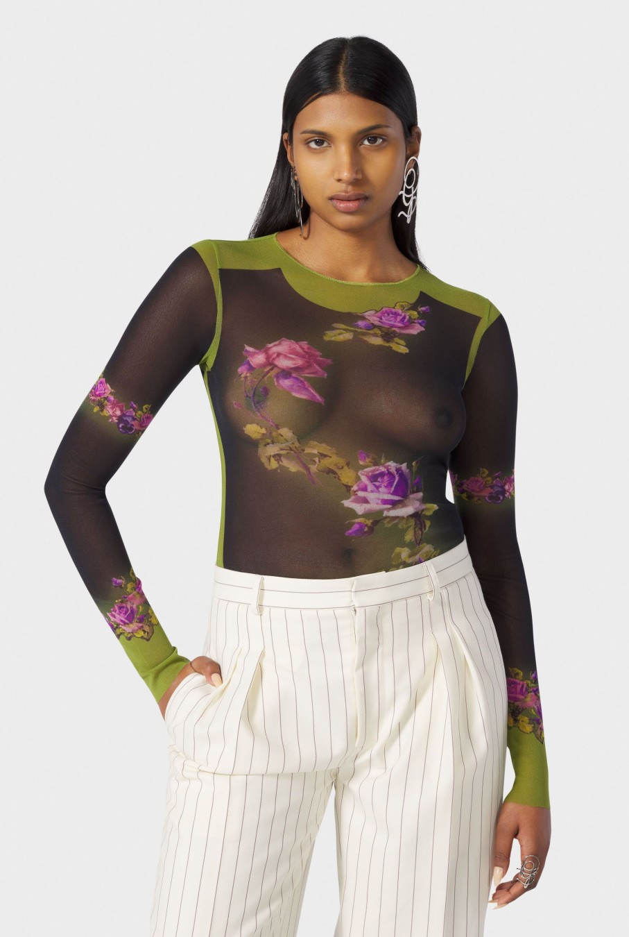 Flowers Jean Paul Gaultier | The Green "Fleurs Petit Grand" Top