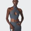 Cyber Jean Paul Gaultier | The Dark Grey Perforated Crop Top