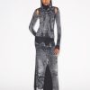 Denim Jean Paul Gaultier | The Long Black Denim Trompe L'Oeil Dress