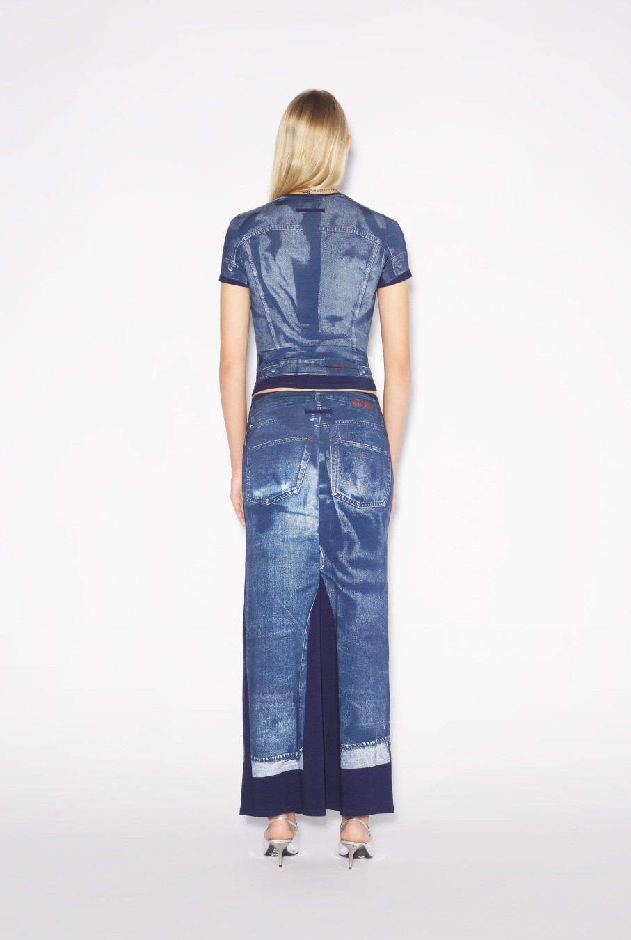 Denim Jean Paul Gaultier | The Blue Denim Trompe L'Oeil Skirt