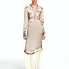 Jpg X Y/Project Jean Paul Gaultier | The Beige Trompe-L'Oeil Ruffle Neck Knit Dress