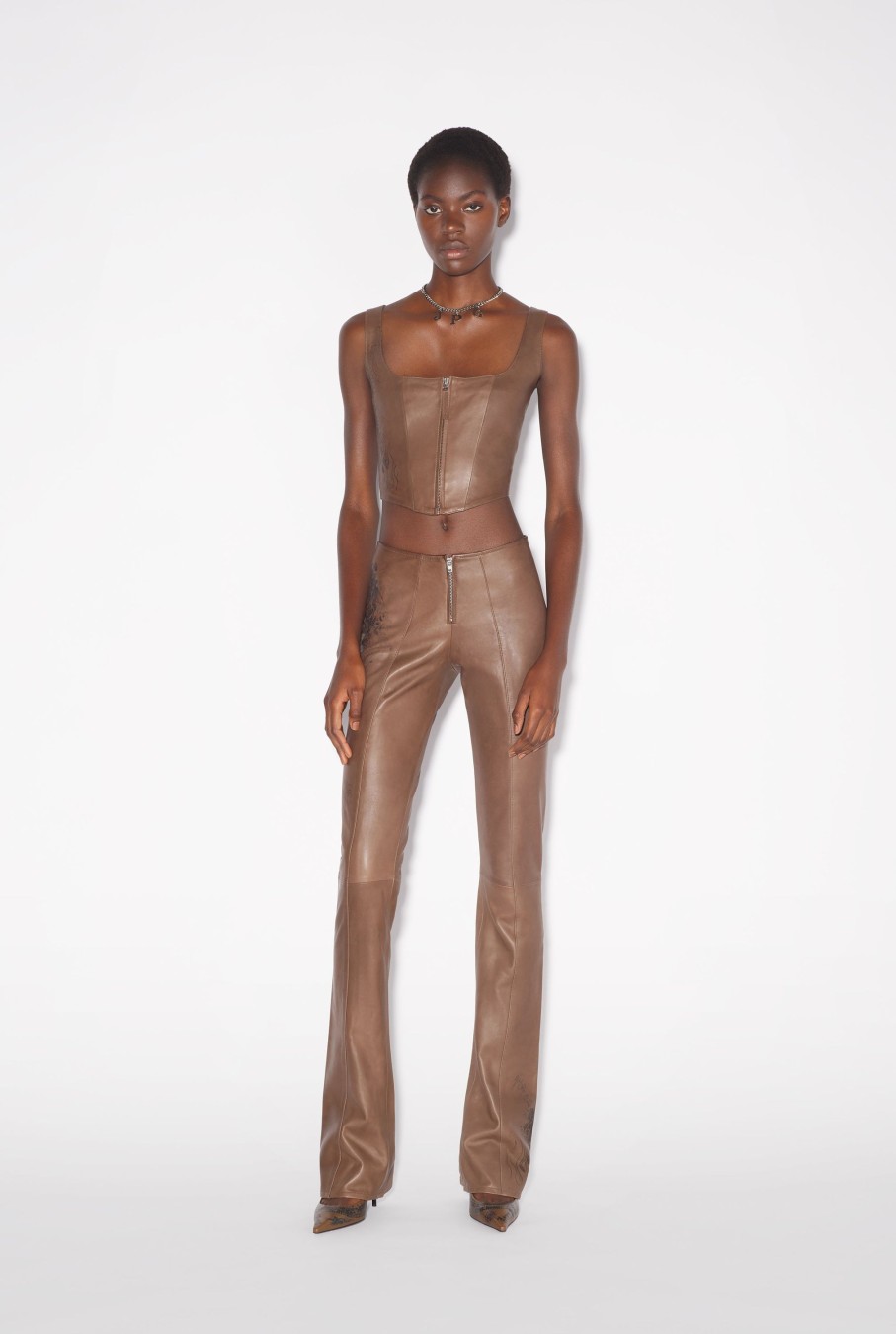 Trousers Jean Paul Gaultier | The Ebony Tattoo Leather Pants