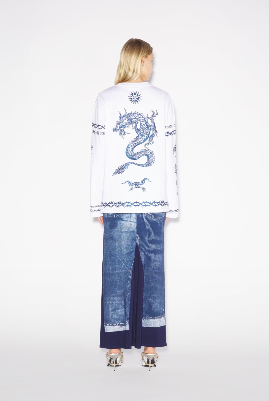 Sweatshirts Jean Paul Gaultier | The Tattoo Safe Sex White Sweatshirt