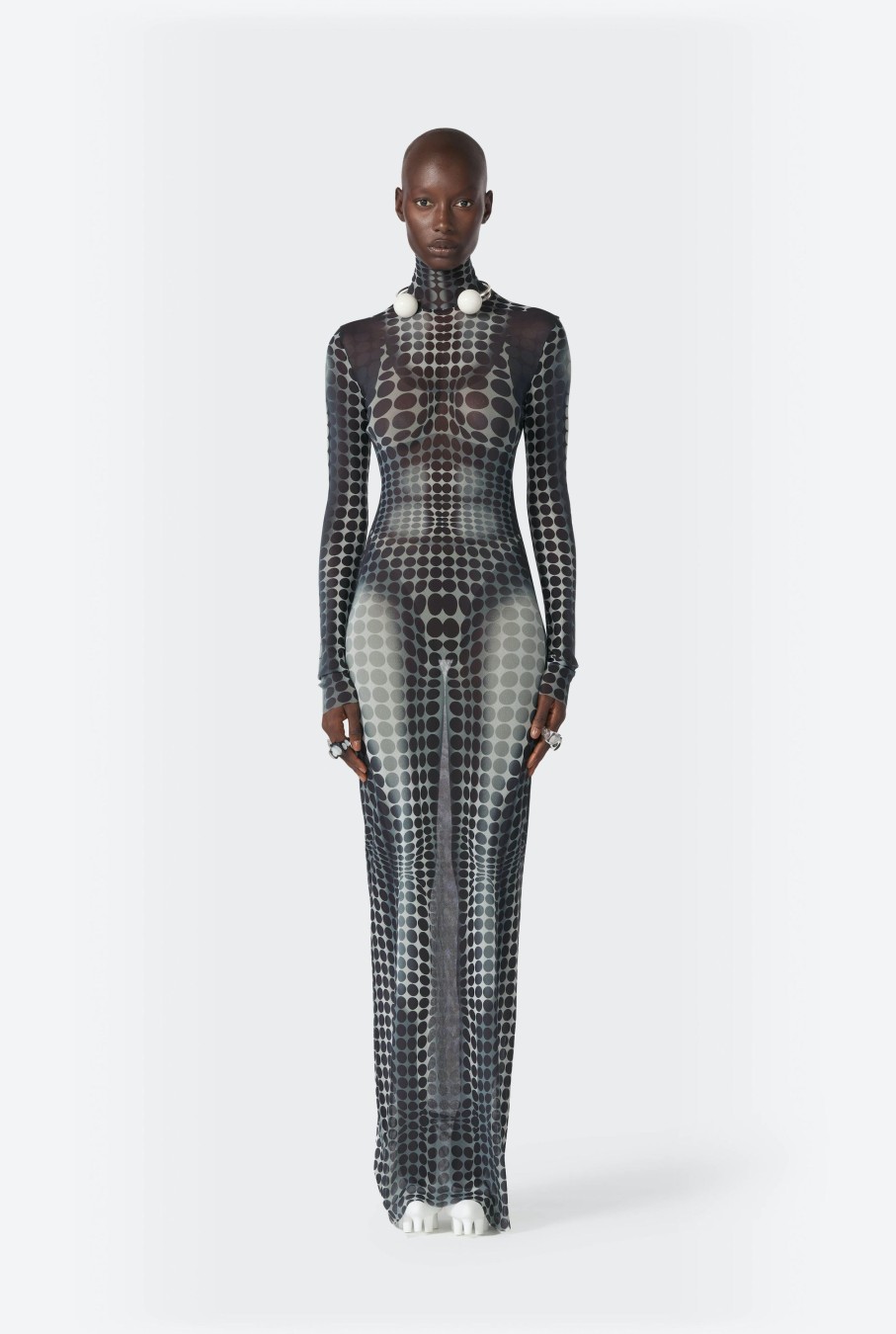 Cyber Jean Paul Gaultier | Exclusive - The Black & White Dots Print Dress