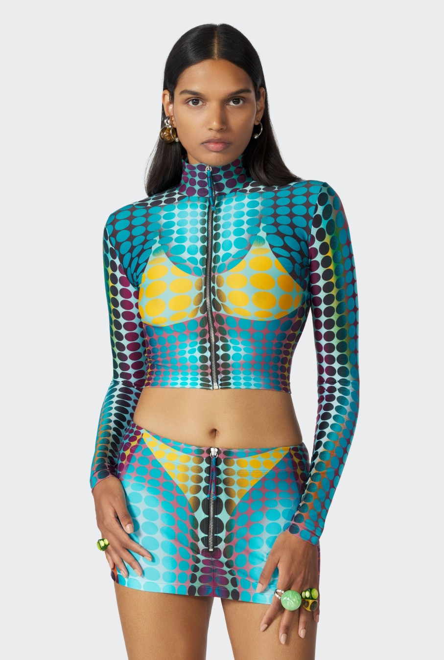 Cyber Jean Paul Gaultier | The Blue Dots Print Top