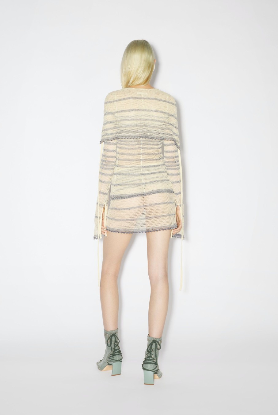 Jpg X Knwls Jean Paul Gaultier | The Striped Ecru Pointelle Skirt