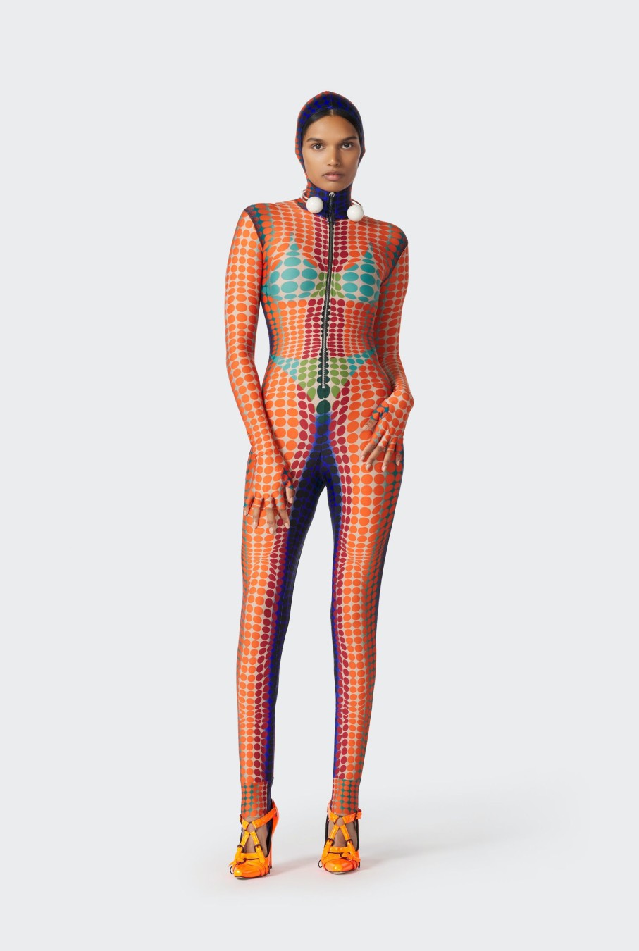 Cyber Jean Paul Gaultier | The Orange Dots Print Jumpsuit