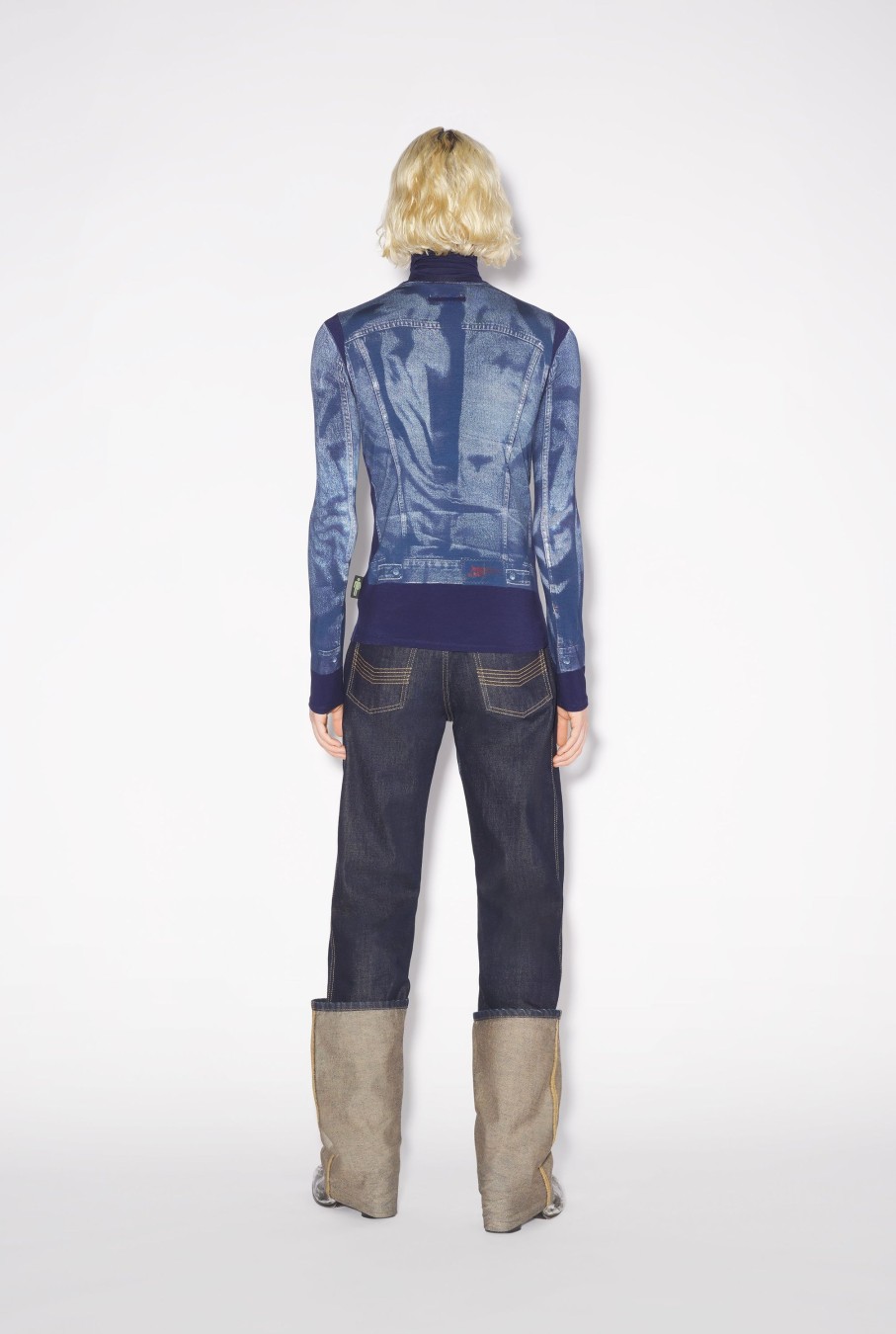 Denim Jean Paul Gaultier | The Blue Denim Trompe L'Oeil Top