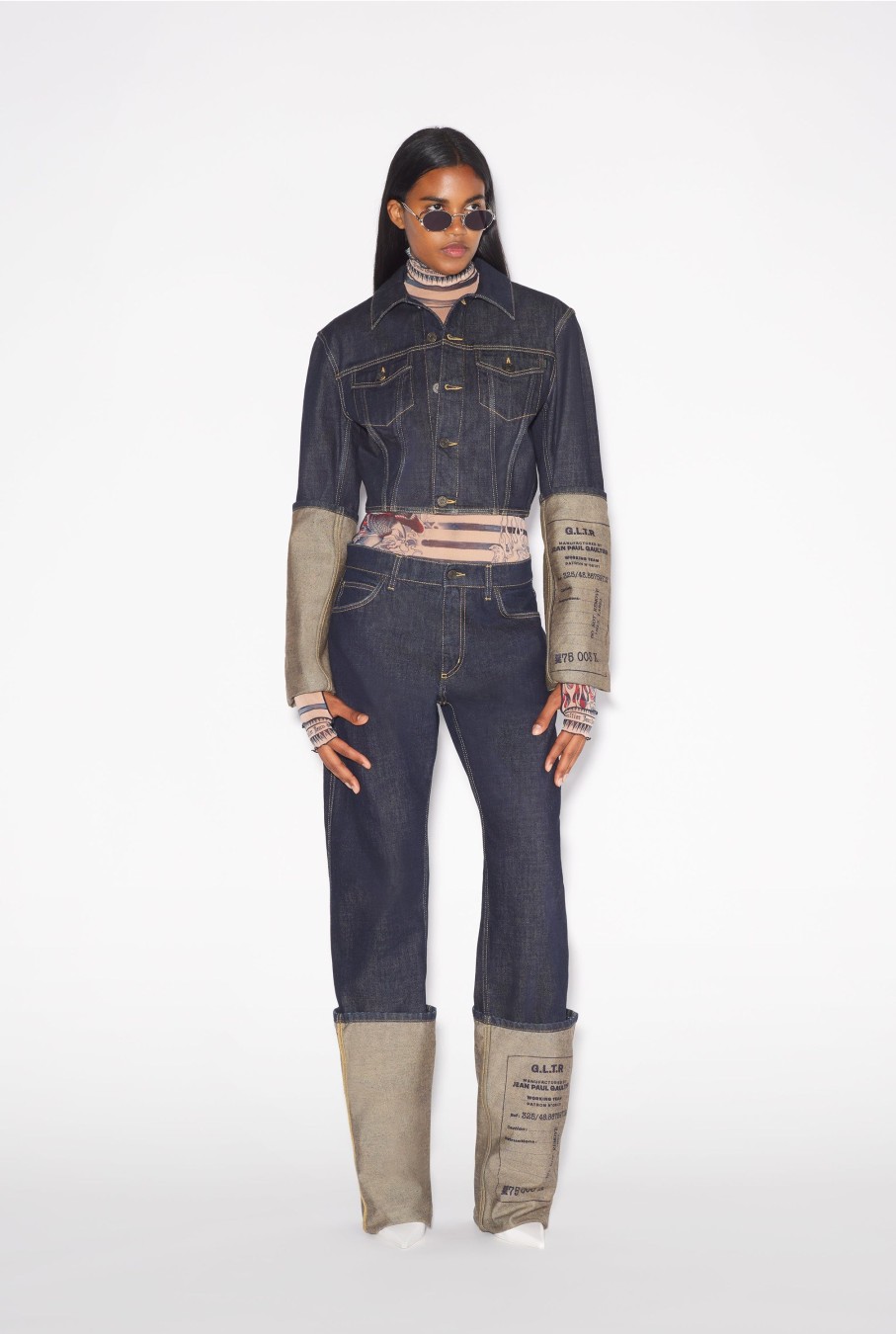 Denim Jean Paul Gaultier | The Cropped Cuff Denim Jacket