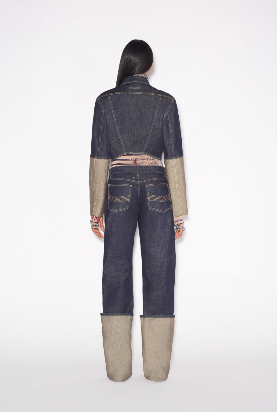 Denim Jean Paul Gaultier | The Cropped Cuff Denim Jacket