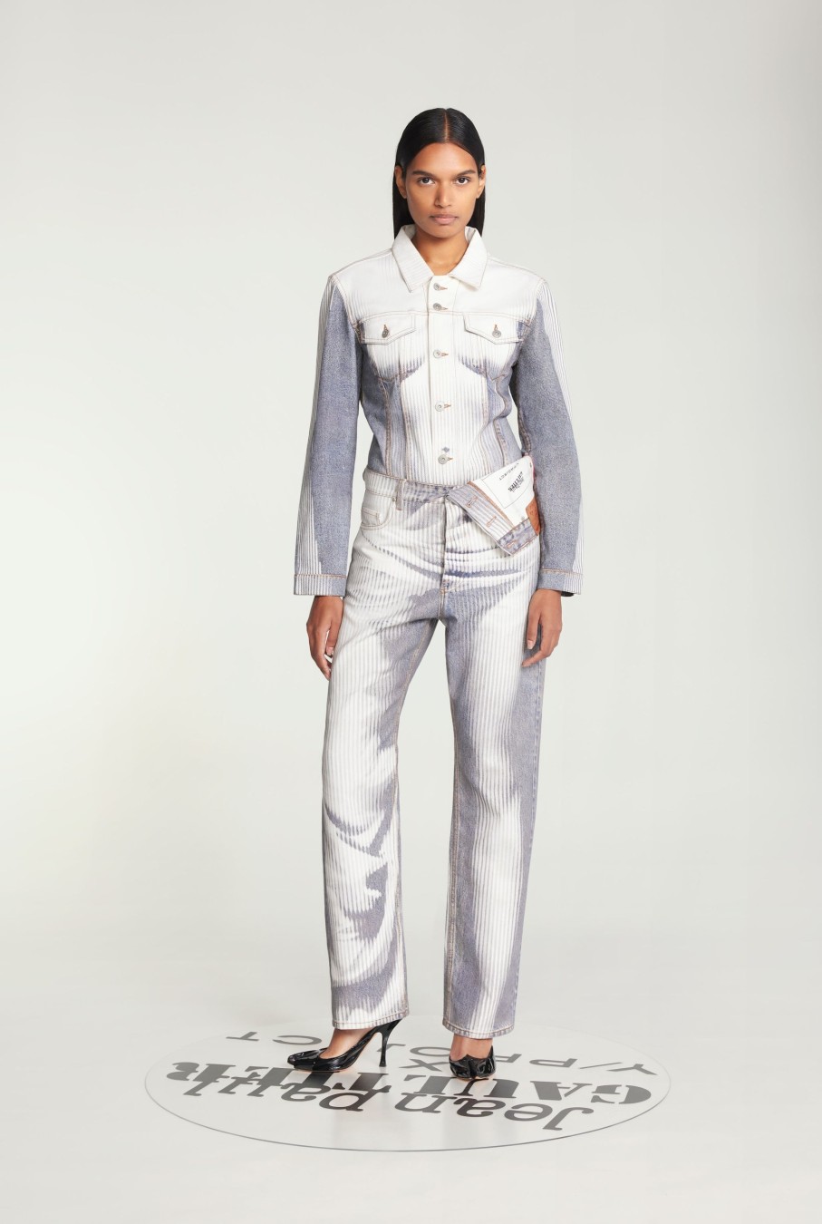 Jpg X Y/Project Jean Paul Gaultier | The Blue & White Body Morph Asymmetric Denim