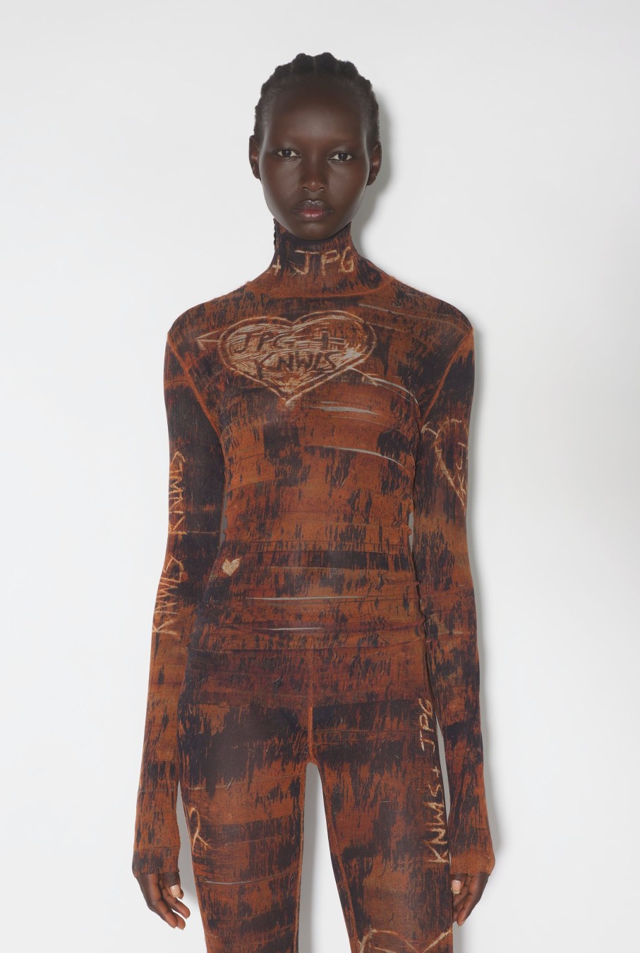 Jpg X Knwls Jean Paul Gaultier | The Brown Print Top