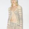 Jpg X Knwls Jean Paul Gaultier | The Striped Ecru Pointelle Cardigan