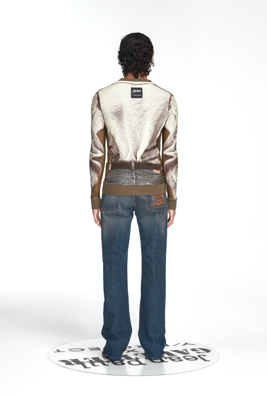 Jpg X Y/Project Jean Paul Gaultier | The Khaki Trompe-L'Oeil Cable Knit Top