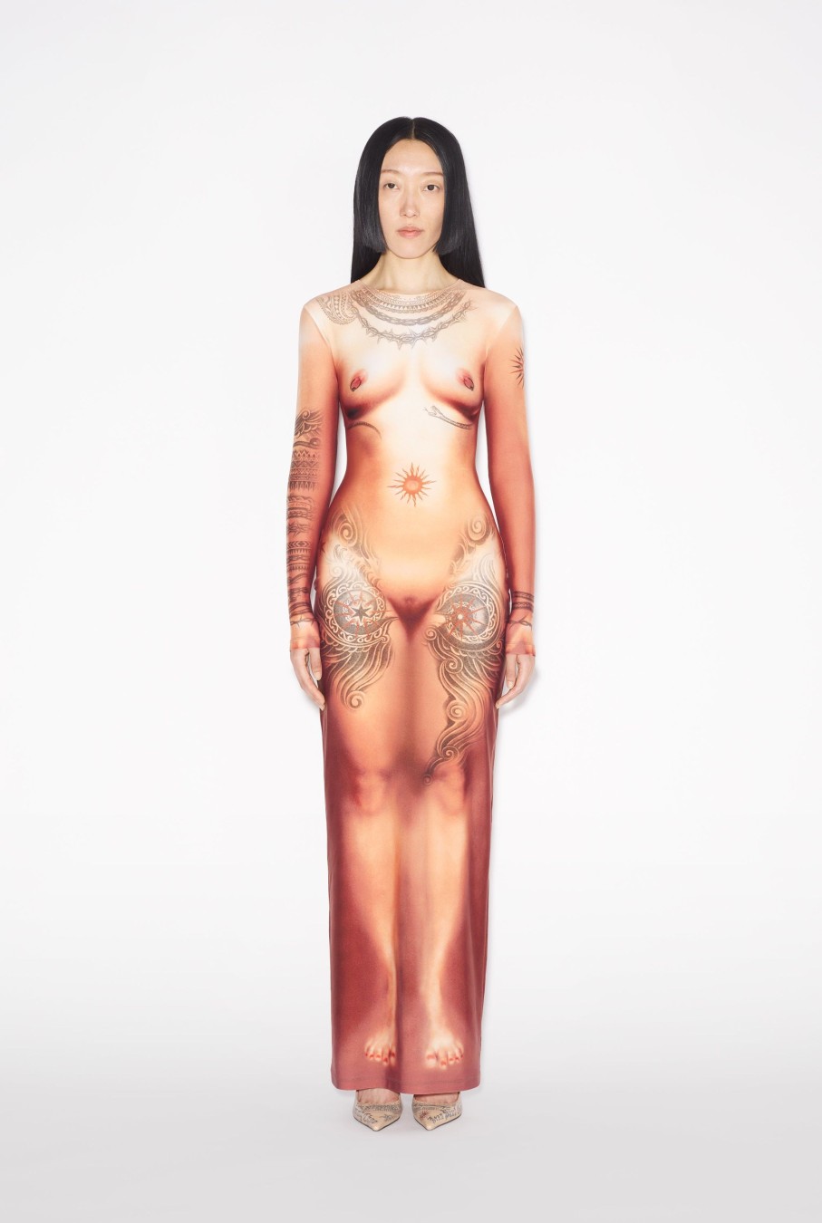 Tattoo Collection Jean Paul Gaultier | The Long Nude Body Tattoo Dress