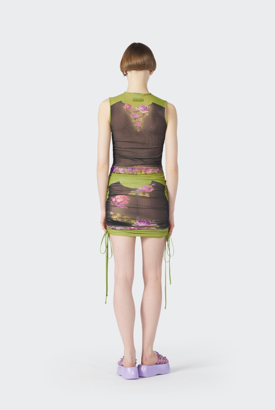 Flowers Jean Paul Gaultier | The Draped Green "Fleurs Petit Grand" Dress