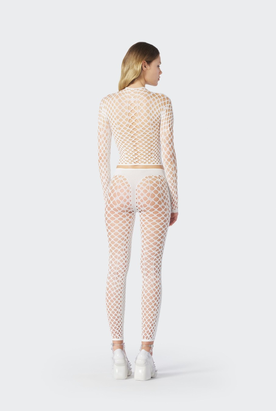 Flowers Jean Paul Gaultier | The Ecru Mesh Leggings