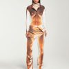 Jpg X Y/Project Jean Paul Gaultier | The White & Orange Body Morph Asymmetric Denim