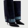 Jpg X Jimmy Choo Jean Paul Gaultier | Jean Paul Gaultier / Jimmy Choo Black Cuff Over The Knee Boot 90