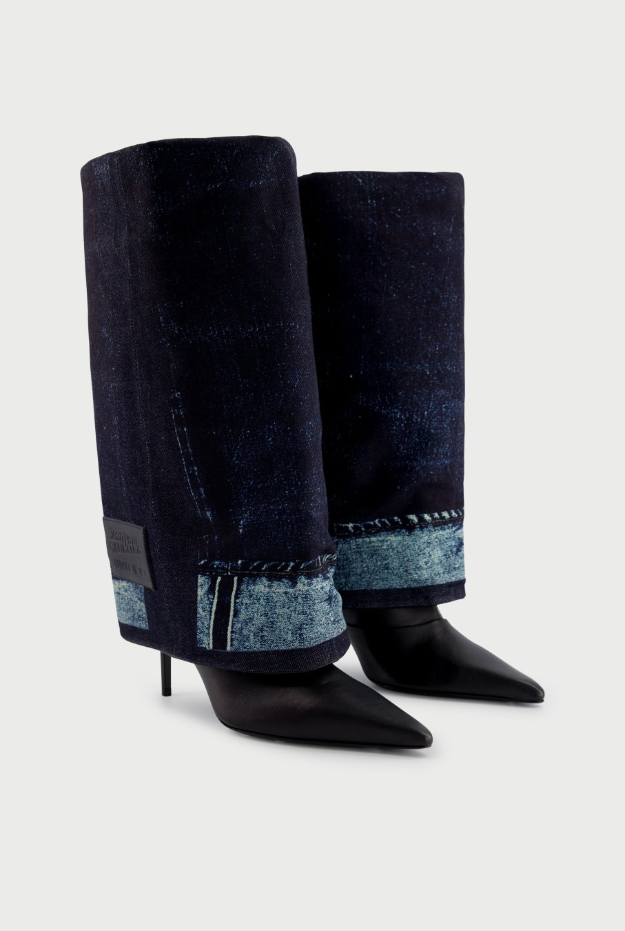 Jpg X Jimmy Choo Jean Paul Gaultier | Jean Paul Gaultier / Jimmy Choo Black Cuff Over The Knee Boot 90