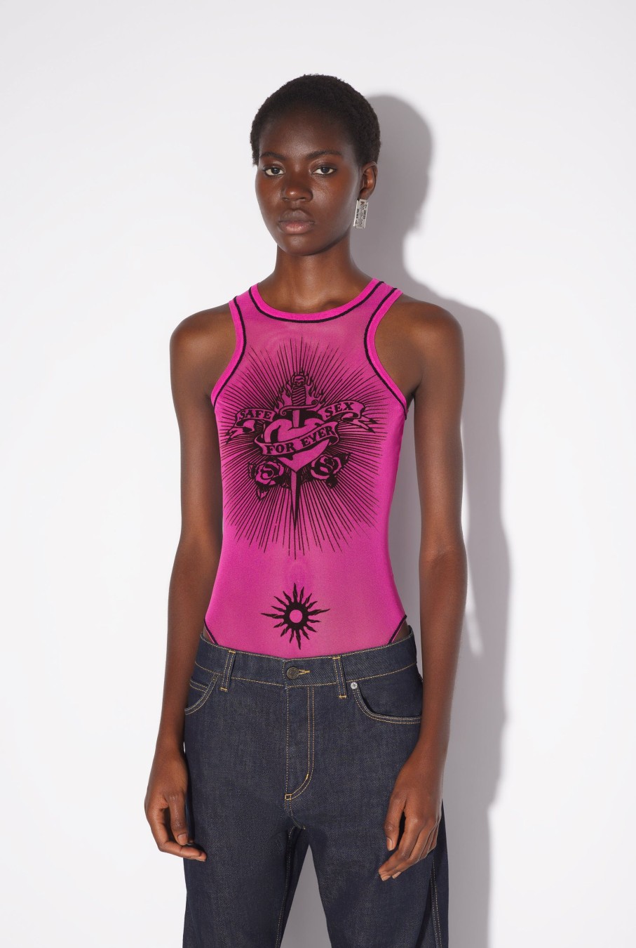 Tattoo Collection Jean Paul Gaultier | The Pink Safe Sex Tattoo Bodysuit