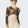 Flowers Jean Paul Gaultier | The Beige "Fleurs Petit Grand" Crop Top