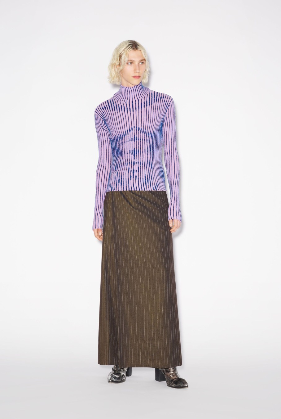 Knitwear Jean Paul Gaultier | The Pink Lurex Trompe L'Oeil Top