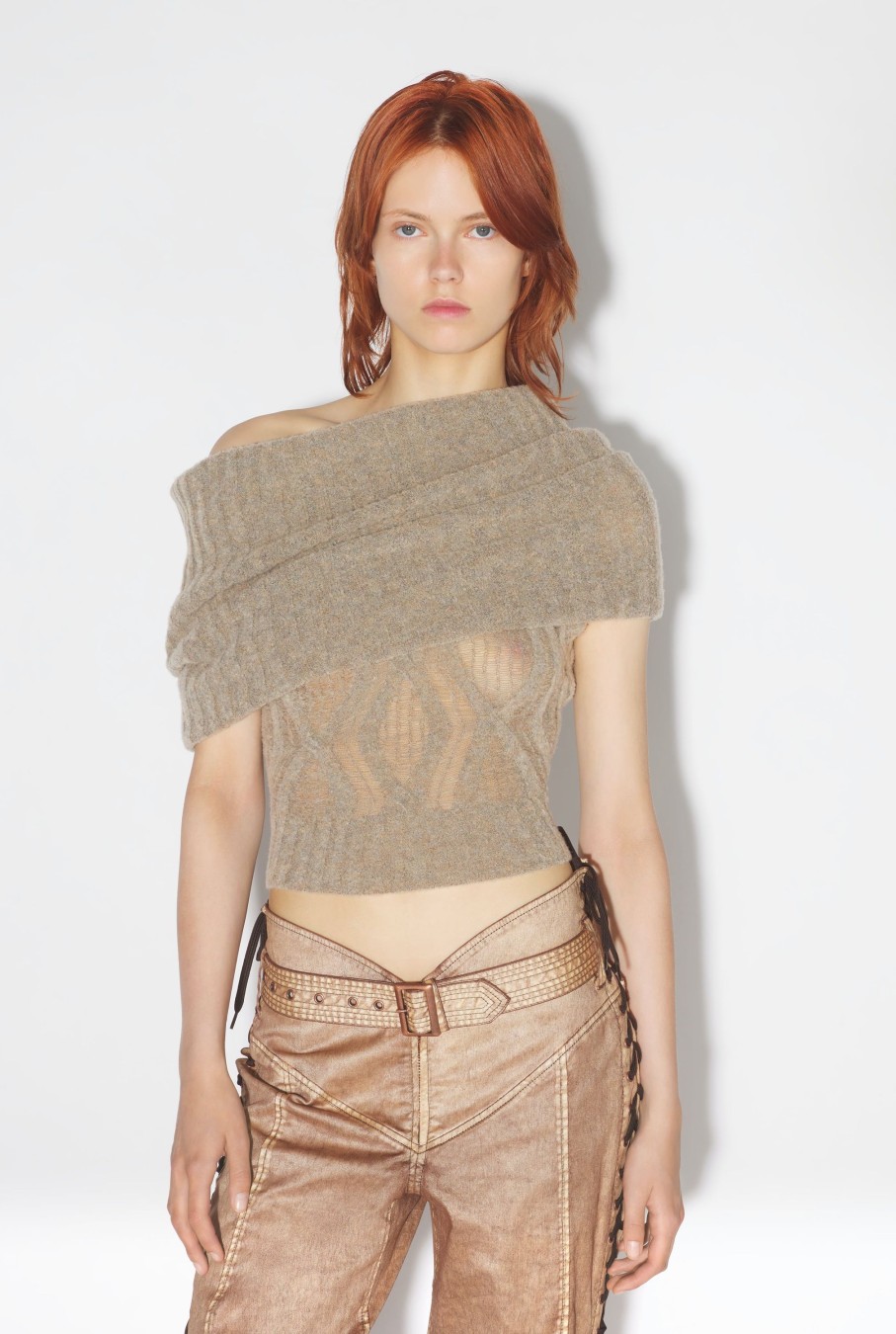 Jpg X Knwls Jean Paul Gaultier | The Beige Knit Top