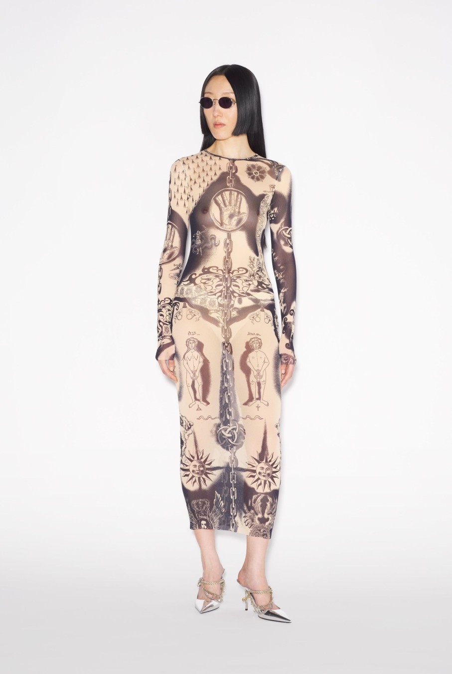 Iconic Prints Jean Paul Gaultier | The Heraldry Tattoo Dress