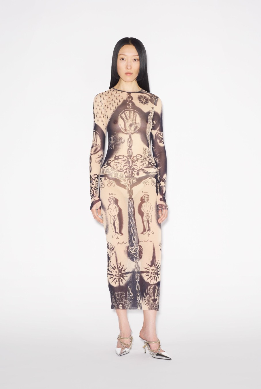 Iconic Prints Jean Paul Gaultier | The Heraldry Tattoo Dress