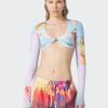 Flowers Jean Paul Gaultier | The Blue Body Flower Crop Top