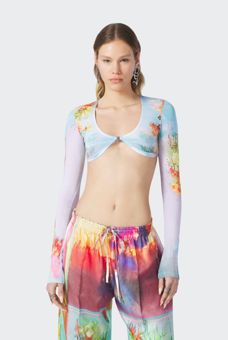 Flowers Jean Paul Gaultier | The Blue Body Flower Crop Top