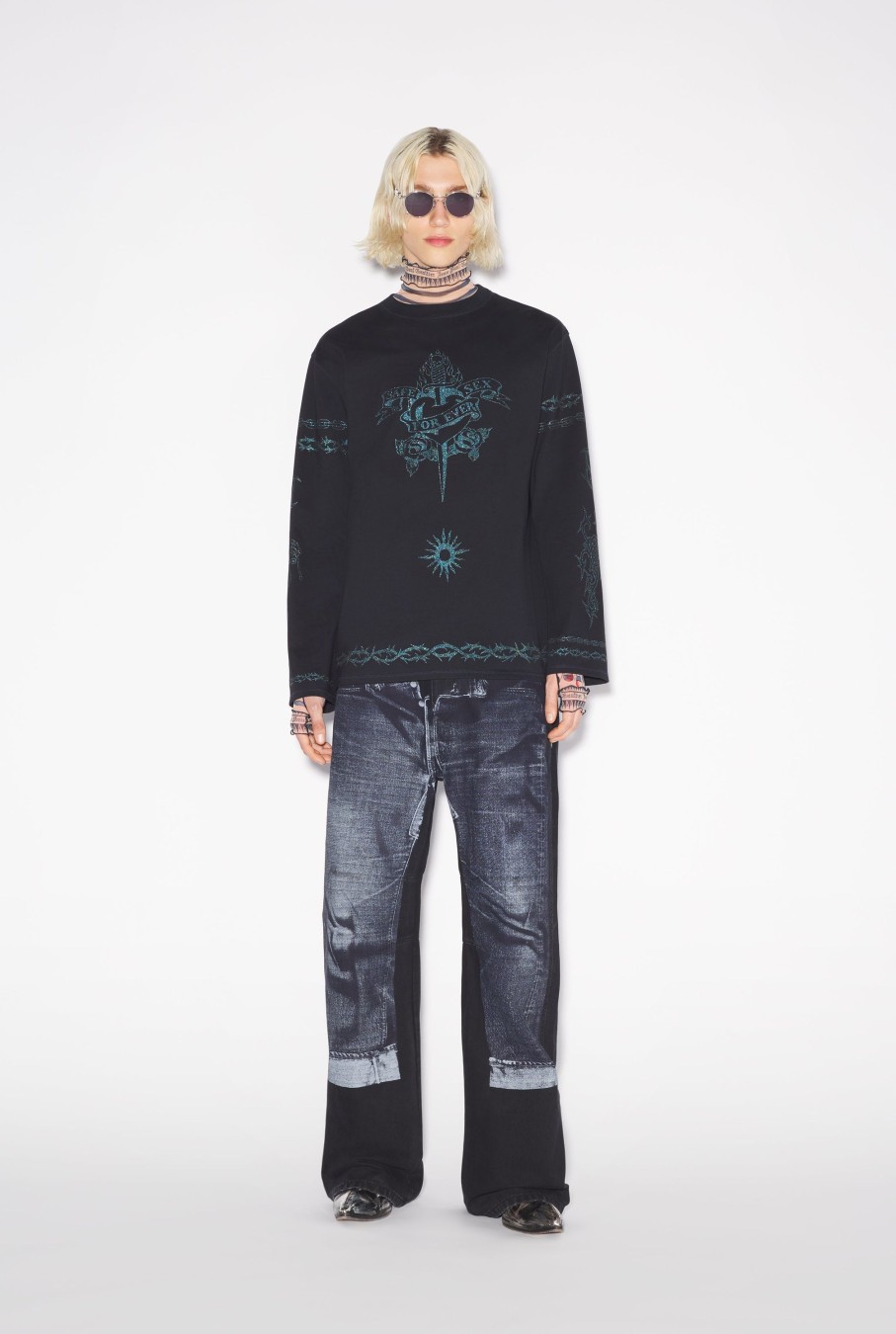 Sweatshirts Jean Paul Gaultier | The Black Tattoo Safe Sex Sweatshirt