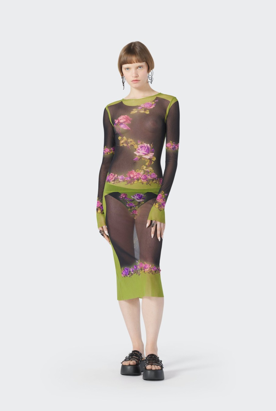 Flowers Jean Paul Gaultier | The Green "Fleurs Petit Grand" Dress