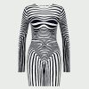 Dress Like Jean Paul Jean Paul Gaultier | The Navy Blue Body Morphing Knit Dress