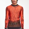 Jpg X Y/Project Jean Paul Gaultier | The Orange Trompe-L'Oeil Cable Knit Top