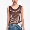 Jpg X Y/Project Jean Paul Gaultier | The Burgundy Trompe-L'Oeil Lingerie Tank Top