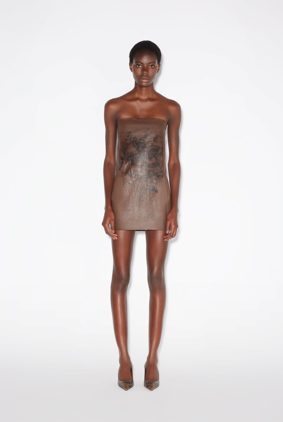 Dresses And Skirts Jean Paul Gaultier | The Ebony Tattoo Leather Dress