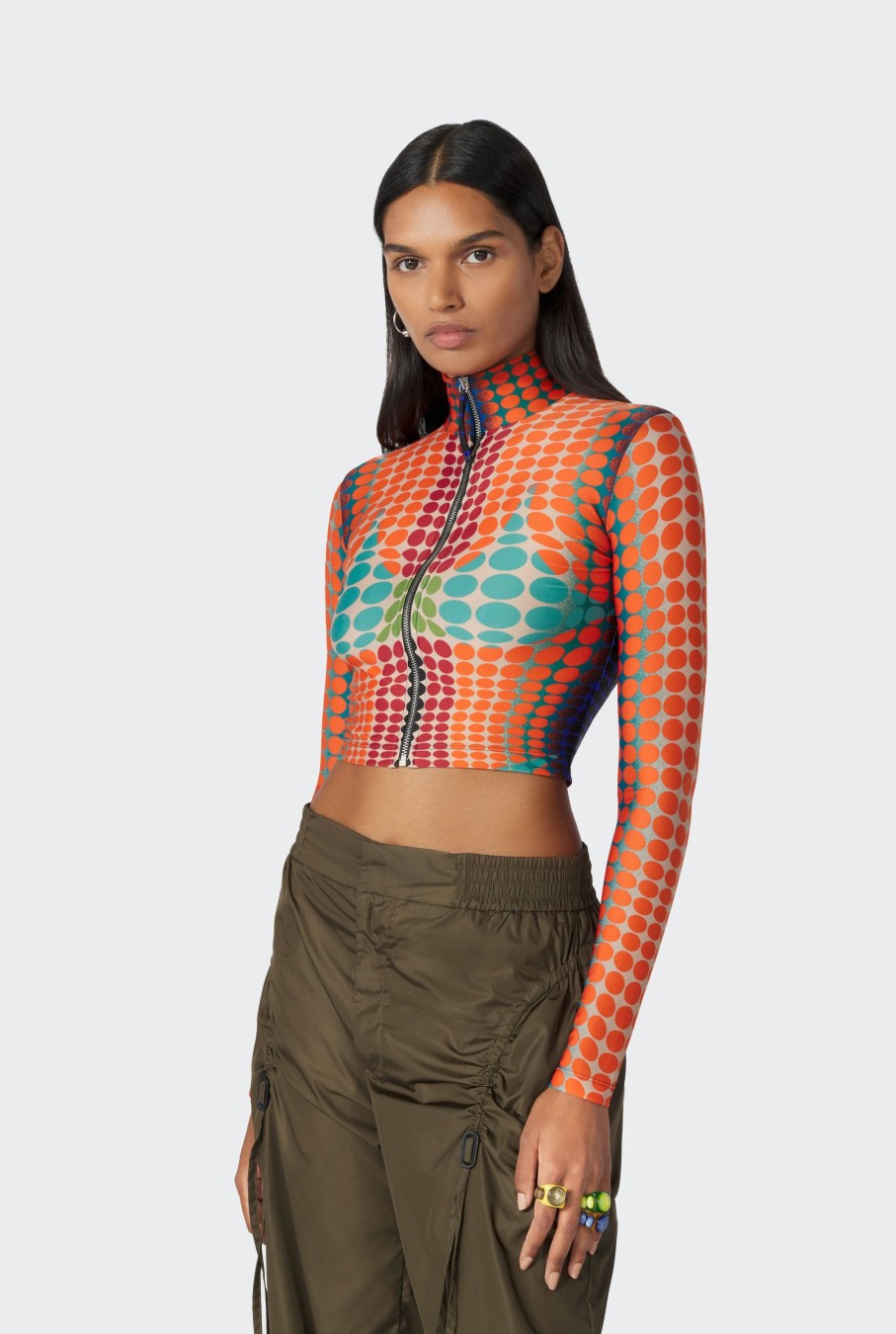 Cyber Jean Paul Gaultier | The Orange Dots Print Top