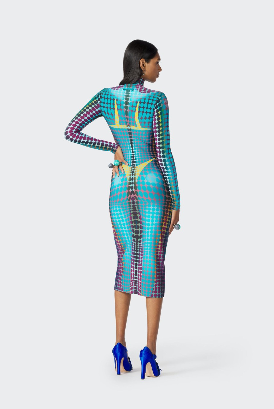 Cyber Jean Paul Gaultier | The Blue Dots Print Dress