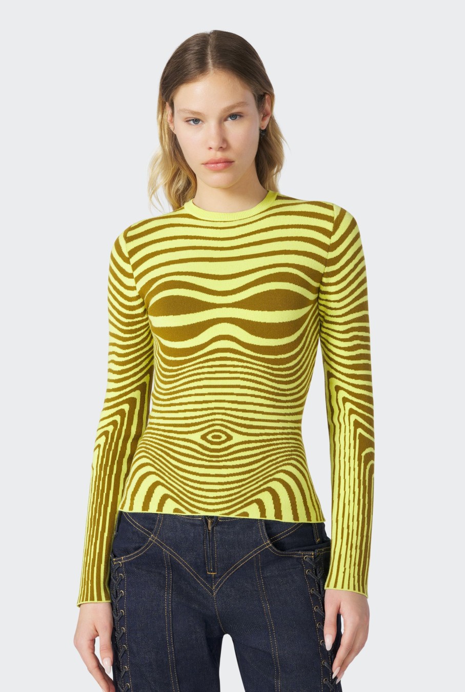 Flowers Jean Paul Gaultier | The Khaki Body Morphing Knit Top