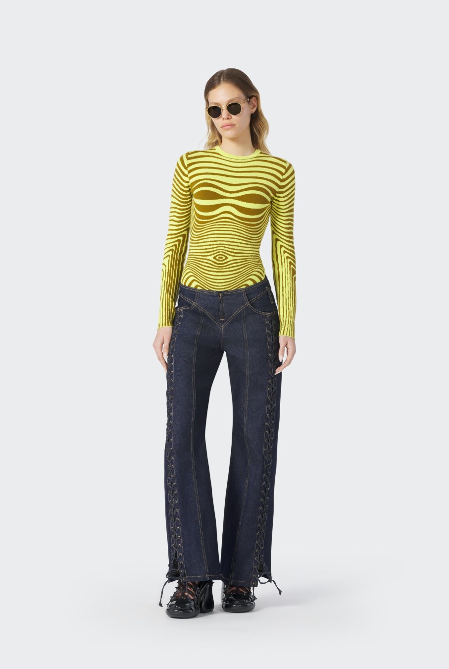 Flowers Jean Paul Gaultier | The Khaki Body Morphing Knit Top